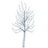vidaXL LED Wall Christmas Tree 150 cm 140 LEDs Blue Steel Black