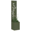 vidaXL Garden Privacy Screen Olive green 32 x 140 cm Cold-rolled steel