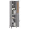 vidaXL Highboard Grey Sonoma 34.5x34x180 cm Engineered Wood