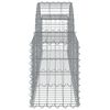 vidaXL Arched Gabion Baskets 7 pcs 200x30x40/60 cm Galvanised Iron