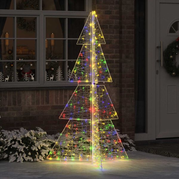 vidaXL Christmas Tree with 240 LEDs Multicolour 180 cm Acrylic