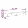 vidaXL Wall-Mounted Coat Rack Wall-mounted Black Oak 80 x 10.5 x 18 cm