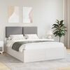 vidaXL Bed Frame with Upholstered Headboard Light Grey 140 x 190 cm