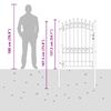 vidaXL Fence Gate Emmen with Spikes Steel 103x134.5 cm Black