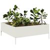 vidaXL Garden Raised Bed White 100x100x25 cm Steel