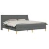 vidaXL Bed Frame with Mattress Dark Grey 180 x 200 cm Fabric