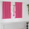 vidaXL Blackout Curtains with Rings 2 pcs Bright Pink 140 x 140 cm