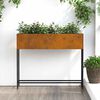 vidaXL Raised Garden Planter Rusty 100 x 26 x 82 cm Steel