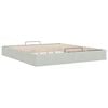 vidaXL Ottoman Bed Frame No Mattress Light Grey Super King Velvet