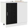vidaXL Kitchen Corner Base Cabinet Black oak 86 x 46 x 81.5 cm