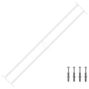 vidaXL Security Grille for Windows with 2 Crossbars 93-174 cm