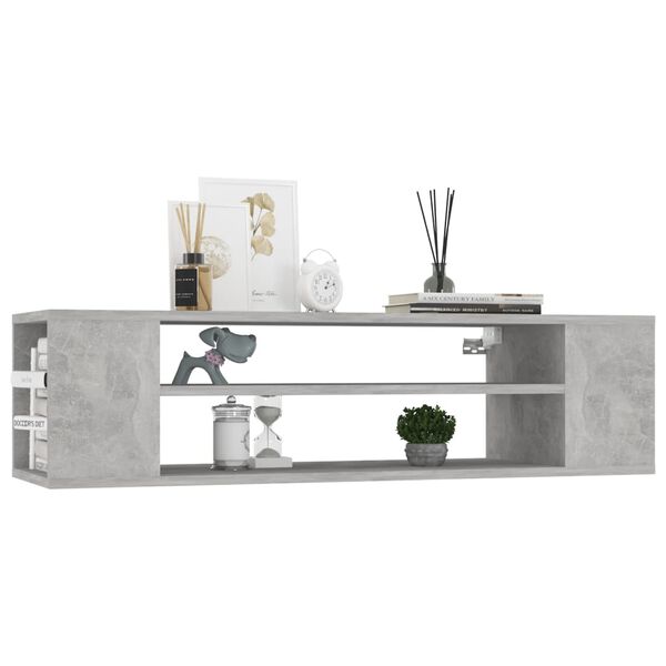vidaXL Hanging TV Cabinet Concrete Grey 100x30x26.5 cm Engineered Wood