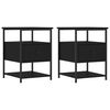 vidaXL Bedside Cabinets 2 pcs Black 40x42x56 cm Engineered Wood