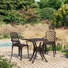 vidaXL 3 Piece Bistro Set Cast Aluminium Bronze