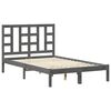 vidaXL Bed Frame without Mattress Grey 120x200 cm Solid Wood