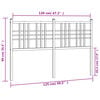 vidaXL Metal Replace Headboard White 120cm