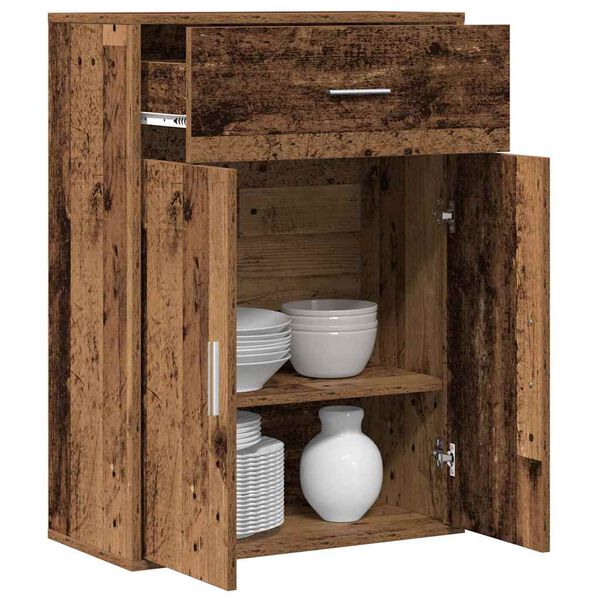 vidaXL Sideboard with Drawer Old Wood 60 x 30 x 84 cm Engineered Wood