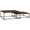 vidaXL Nesting Coffee Tables 2 pcs Brown Oak Engineered Wood