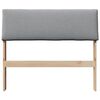 vidaXL Upholstered Headboard Light Grey 100 cm Solid Pine Wood