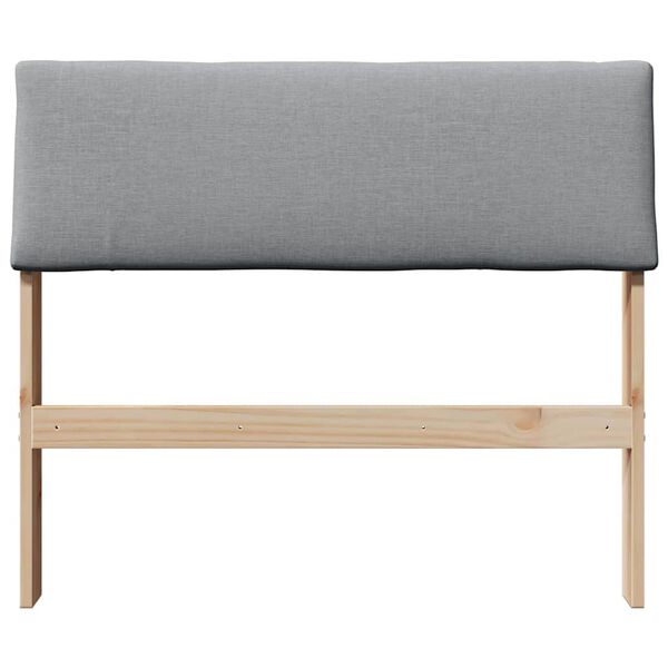 vidaXL Upholstered Headboard Light Grey 100 cm Solid Pine Wood