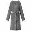 vidaXL Bathrobe Hoodie Dark Grey XXL Flannel