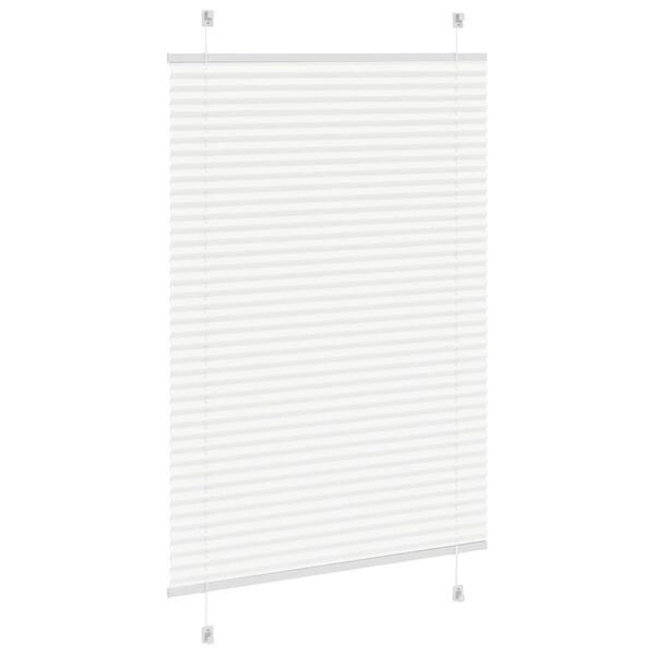 vidaXL Pleated Blind White 90x150 cm Fabric Width 89.4 cm Polyester