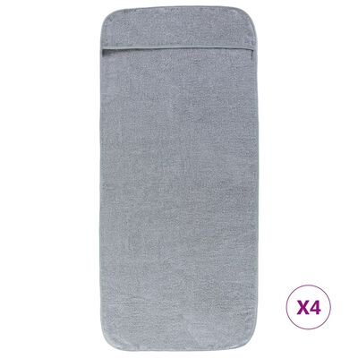 vidaXL Beach Towels 4 pcs Grey 60x135 cm Fabric 400 GSM