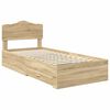 vidaXL Bed Frame with Drawer Sonoma Oak 100 x 200 cm Engineered Wood