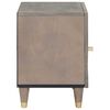 vidaXL Bedside Cabinet with Door Grey 40 x 33 x 46 cm Solid Mango Wood