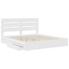 vidaXL Storage Bed with Headboard White 200 x 200 cm Engineered Wood