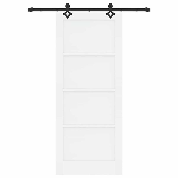 vidaXL Sliding Door ORKDAL White 83 x 202 cm Solid Pine Wood