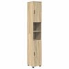 vidaXL Bathroom Furniture Set 4 pcs Sonoma Oak Engineered wood & Metal