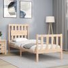 vidaXL Bed Frame without Mattress Small Single Solid Wood Pine