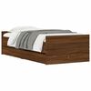 vidaXL Bed Frame with Drawers without Mattress Brown Oak 90x190 cm Single