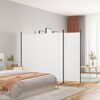 vidaXL 3-Panel Room Divider White 525x180 cm Fabric