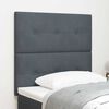 vidaXL Headboard with Headboard Dark Grey 100 cm Faux Leather