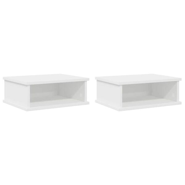 vidaXL Bedside Table 2 pcs White 40 x 31 x 15 cm Engineered Wood