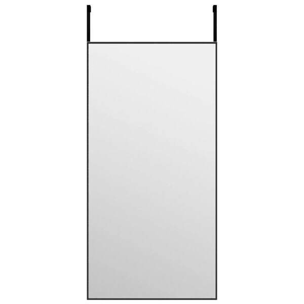 vidaXL Door Mirror Black 40x80 cm Glass and Aluminium
