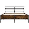 vidaXL Bed Frame without Mattress Smoked Oak 120x200 cm