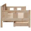 vidaXL Daybed with Drawers without Mattress 90x190 cm Single Solid Wood