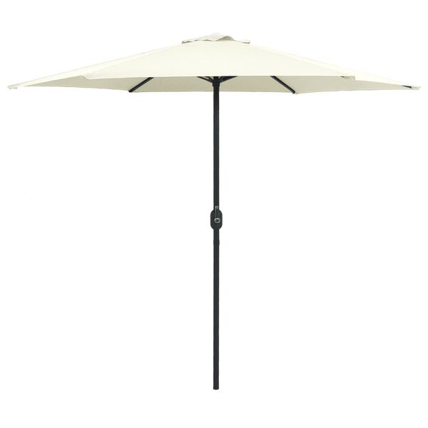 vidaXL Garden Parasol with Aluminium Pole 270x246 cm Sand White