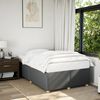 vidaXL Bed Frame without Mattress Dark Grey 120x190 cm Small Double Fabric