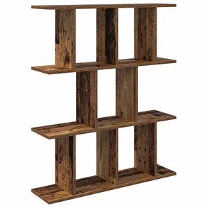 vidaXL Wall Shelf Old Wood 80 x 20 x 96 cm Engineered Wood