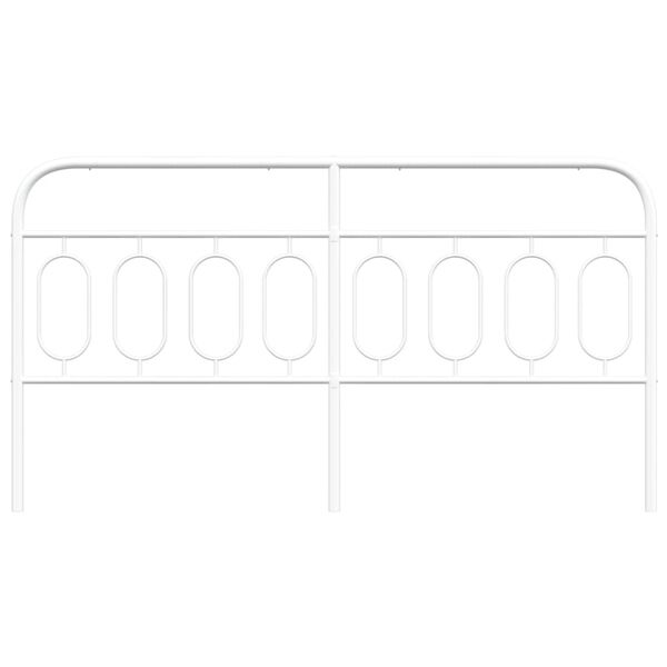vidaXL Metal Headboard White 160 cm