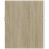 vidaXL 2 Piece Bathroom Furniture Set White and Sonoma Oak Engineered Wood