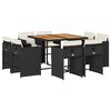 vidaXL Garden Dining Set | Black and Brown