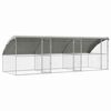 vidaXL Dog Kennel with Storage 3 pcs Silver 6 x 2 x 2 m Steel