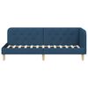 vidaXL Corner Bed Frame with Headboard Blue 80 x 200 cm Fabric