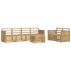 vidaXL Outdoor Sofa Set 7 pcs White Solid Acacia Wood