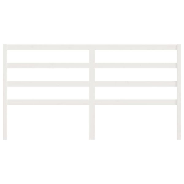 vidaXL Bed Headboard White 206x4x100 cm Solid Wood Pine